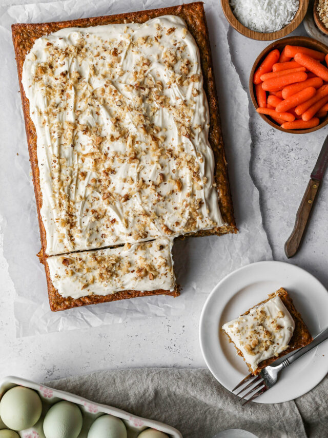 Gluten Free Carrot Sheet Cake Story