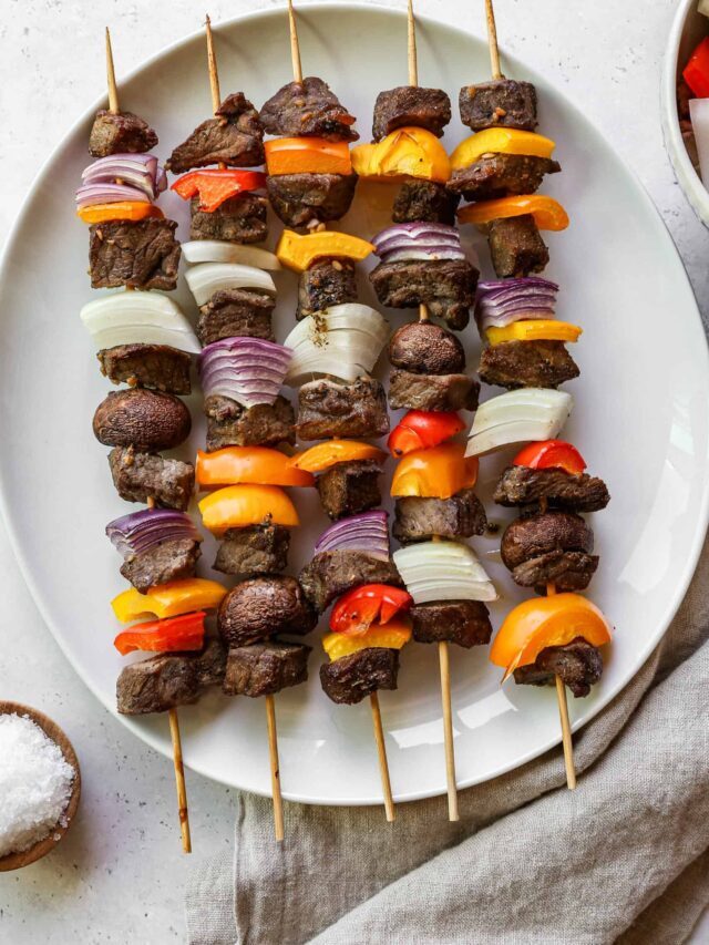 Oven Baked Marinated Steak Kabobs Story