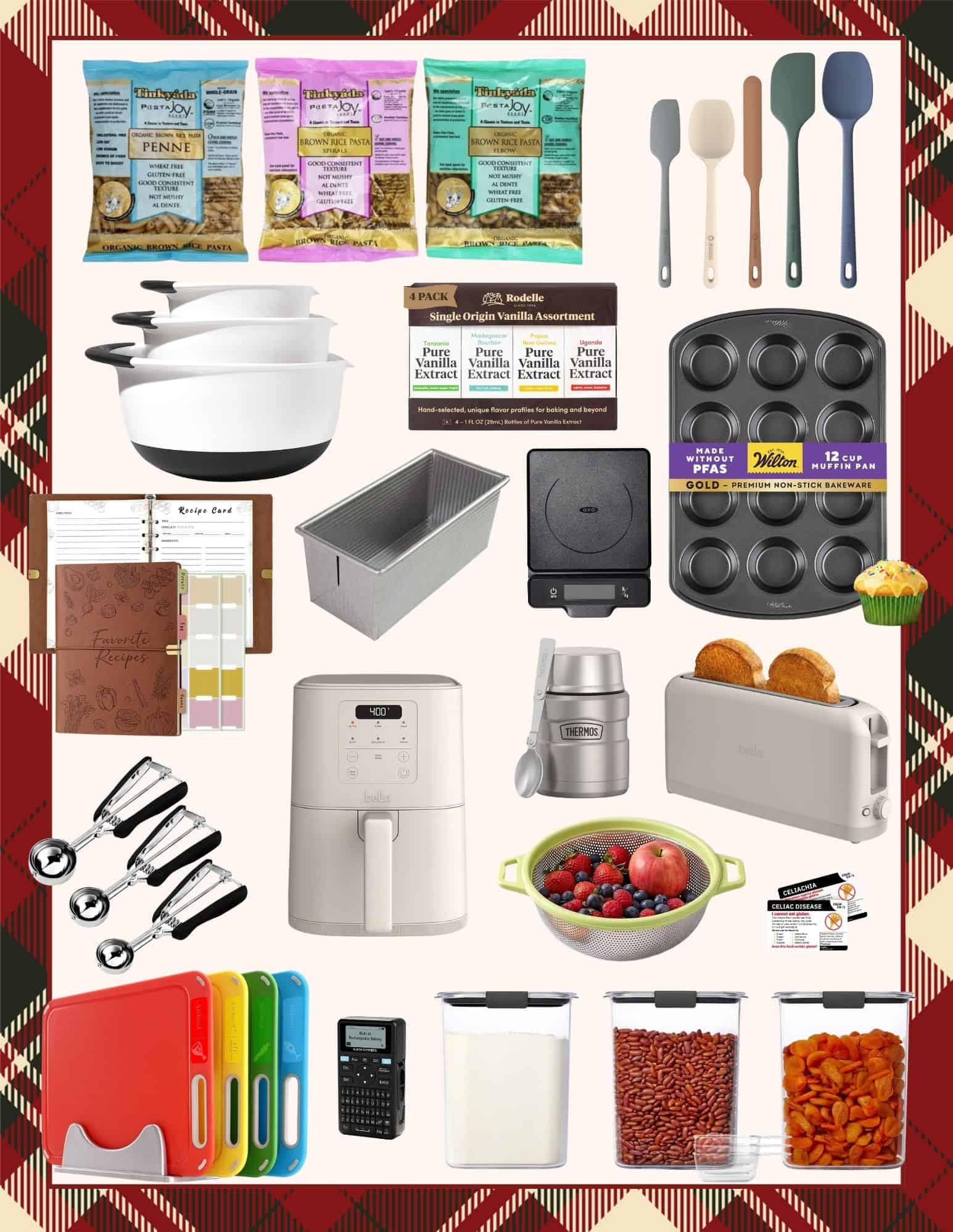A graphic showing the various gift ideas that I've linked in this post